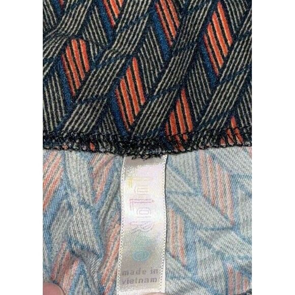 Lularoe Women's Leggings‎ Tall And Curvy, No Sz Tag M ? Orange Brown Black - Picture 4 of 9
